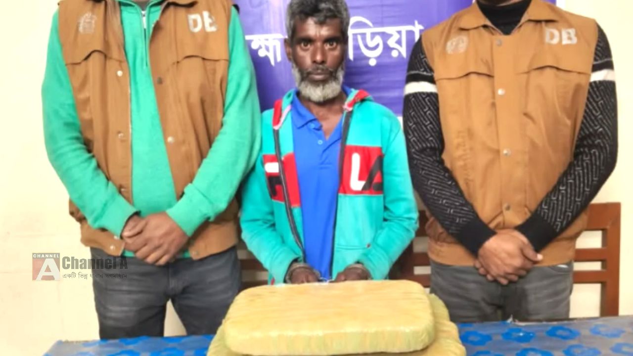 ব্রাহ্মণবাড়িয়া ডিবি পুলিশ সাড়ে ১২ কেজি উদ্ধার, গ্রেফতার ১